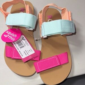 Roxy Kids Sandals - Mint and Pink